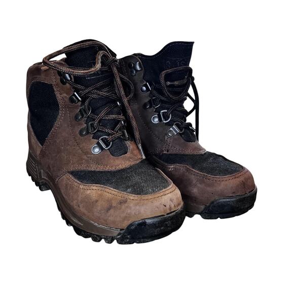 Vintage Danner Boots Mens Size 7 Brown Black GORE-TEX Vibram Hiking Outdoor USA - Picture 1 of 11